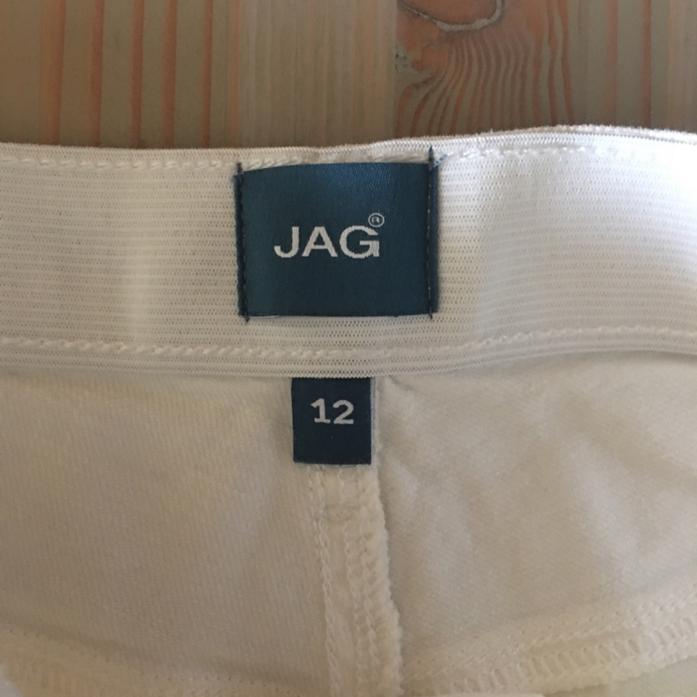 NWT JAG Carter Mid Rise Girlfriend Jeans White 12 - Picture 12 of 16